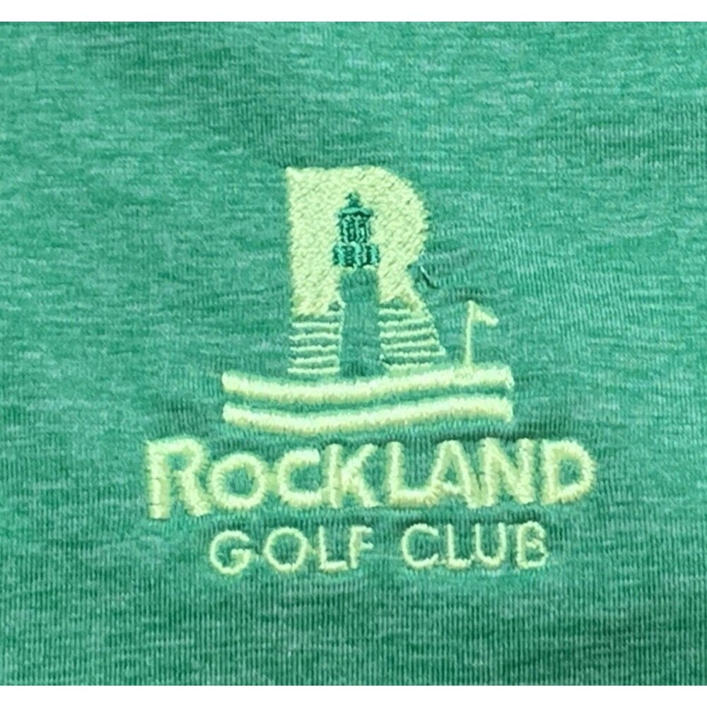 Rockland Golf Club Embroidered 1/4 Zip Light Jacket by Antiqua Xl Heather Green